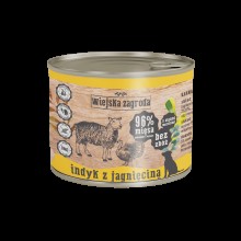Wiejska Zagroda Dog Morka s jahňacím - plnohodnotné bezobilné a bezlepkové mokré krmivo pre psov s citlivým žalúdkom - Hmotnosť: 200g