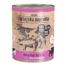 Wiejska Zagroda Puppies Meat Feast - zdravé bezobilné a bezlepkové mokré krmivo pre šteňatá - Hmotnosť: 800 g