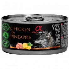 Alpha Spirit Chicken & Ananás - kompletné mokré krmivo bez obilnín a lepku pre psov, s kuracím mäsom a ananásom - Hmotnosť: 150 g