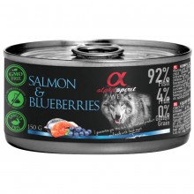 Alpha Spirit Losos & Blueberries - kompletné mokré krmivo bez obilnín a lepku pre psov s lososom a čučoriedkami - Hmotnosť: 150 g