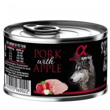 Alpha Spirit Pork & Apple - kompletné bezobilné a bezlepkové mokré krmivo pre psov s bravčovým mäsom a jablkami - Hmotnosť: 150 g