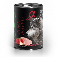 Alpha Spirit Pork & Apple - kompletné bezobilné a bezlepkové mokré krmivo pre psov s bravčovým mäsom a jablkami - Hmotnosť: 400 g