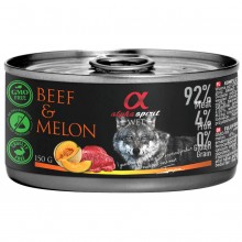 Alpha Spirit Beef & Melon - kompletné mokré krmivo bez obilnín a lepku pre psov, s hovädzím mäsom a melónom - Hmotnosť: 150 g