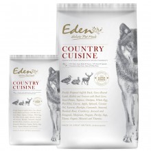 Eden Dog Country Cuisine Kačica, jahňacina, králik a zverina Veľkosť S - kompletné krmivo pre psov malých plemien, bez obilnín a bez lepku, podporuje systém