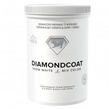 Pokusa DiomondCoat SnowWhite & MixColor - plne prírodný prípravok zlepšujúci bielu a svetlú farbu srsti - Hmotnosť: 1000g