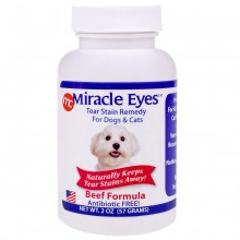 Miracle Eyes Tear Stain Reducer Beef Formula - prírodný doplnok stravy, ktorý odstraňuje zafarbenie vlasov a škvrny pod očami (bez antibiotík),