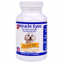 Miracle Eyes Tear Stain Reducer Chicken Formula - prírodný doplnok stravy, ktorý odstraňuje zafarbenie vlasov a škvrny pod očami (bez antibiotík