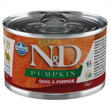 Farmina ND Pumpkin & Quail Adult - kompletné, bezobilné krmivo pre dospelých psov, s prepelicami a tekvicou - Hmotnosť: 140 g