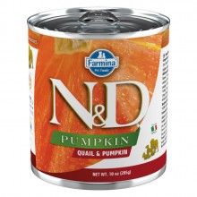 Farmina ND Pumpkin & Quail Adult - kompletné, bezobilné krmivo pre dospelých psov, s prepelicami a tekvicou - Hmotnosť: 285 g