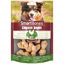 SmartBones Chicken Bones Mini - maškrty pre stredné psy, s kuracím mäsom a zeleninou - 8 ks.