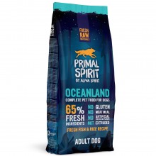 Primal Spirit 65% Oceanland - kompletné, bezlepkové krmivo pre dospelých psov, s ryžou a rybami - 12 kg