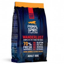 Primal Spirit 70% Wanderlust - kompletné, bezlepkové krmivo pre dospelých psov, s ryžou a kuracím mäsom - 1 kg