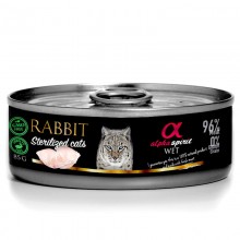 Alpha Spirit Rabbit Sterilized Cats 85g - bezobilné a bezlepkové vlhké krmivo pre sterilizované mačky s králikom