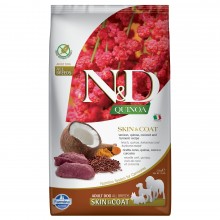 Farmina N&D Quinoa Skin & Coat Venison Adult Dog All Breeds - krmivo pre psov s kožnými alergiami, s jelením mäsom a quinoou - 2,5 kg