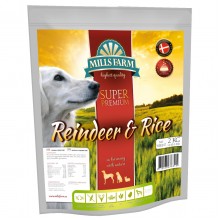 Mills Farm Adult Reindeer & Rice - krmivo pre dospelých psov, sobie mäso a ryža - 2 kg