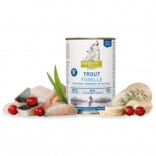 Isegrim Adult Trout & Paštrnák - mokré krmivo pre dospelých psov so pstruhom, paštrnákom a brusnicami, 400 g