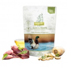 Isegrim Roots Adult Duck & Hearts - mokré, bezobilné krmivo pre dospelých psov s kačicou, 410 g