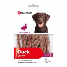 Flamingo Snack Duck Jerky 85g - psie maškrty, sušené kačacie pásiky