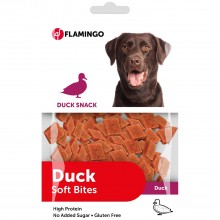 Flamingo Snack Duck Soft Bites 85g - maškrty pre psov, mäkké maškrty pre kačicu