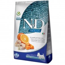 Farmina N&D Ocean Cod Pumpkin & Orange Adult Mini - krmivo pre dospelých psov malých plemien s treskou, tekvicou a pomarančom - 800g