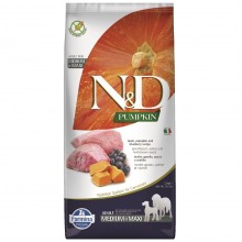 Farmina N&D Pumpkin Lamb & Blueberry Adult Medium & Maxi 12kg - krmivo pre dospelých psov stredných a veľkých plemien, s tekvicou, jahňacinou a čučoriedkami