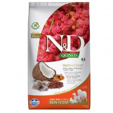 Farmina N&D Quinoa Skin & Coat Herring Adult Dogs All Breeds - krmivo pre psov s kožnými alergiami, so sleďom - 2,5 kg