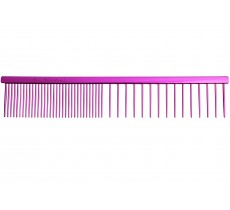 Chris Christensen Fine/X-Coarse Comb 19cm - profesjonalny, metalowy grzebień z mieszanym rozstawem ząbków, różowy