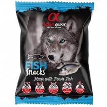 Alpha Spirit Fish Snack 50g - bezlepkové, hypoalergénne maškrty pre psov vo vrecúškach, s rybami