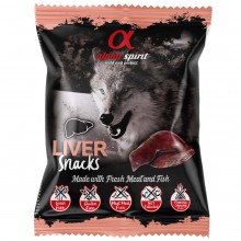 Alpha Spirit Liver Snack 50g - bezlepkové, hypoalergénne maškrty pre psov vo vrecúškach, s pečeňou