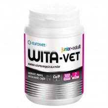 Eurowet Wita-Vet Ca / P = 2 Junior + Dospelý 2g, 50 tab. - minerálny a vitamínový prípravok pre psov - Kapacita: 300 ks.